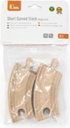 Drevené koľaje malé zatáčky kompatibilné s Maxim - 4 kusy