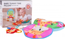 Senzorický dojčenský vankúš žirafa s hračkami