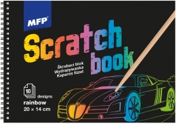 Škrabacie obrázky blok s dúhou 20x14 cm