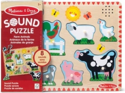 Melissa & Doug zvukové drevené puzzle