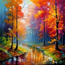 Diamantové maľovanie Pokoj v lese 30 × 40 cm