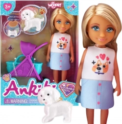 Woopie Royal bábika s kočíkom a psíkom