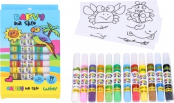 Farby na sklo sada 11+1 10 ml