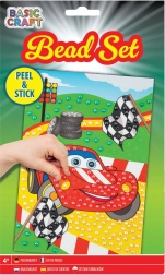 Korálkový obrázok auto 21 × 14,5 cm