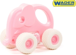 Veselé slonie autíčko pre batoľatá - ružové