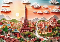 Puzzle Trefl Paper Art: Paríž 1000 dielikov