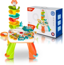 Interaktívny stolík so šmýkačkou pre deti so svetlami a zvukmi
