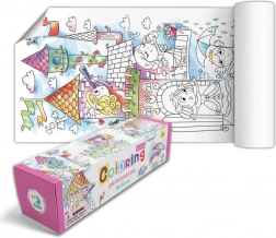 Plagát na vyfarbovanie – princezná 70 × 16 cm v darčekovej krabičke