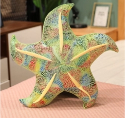 Plyšová hviezdica zelený vankúš 45 cm