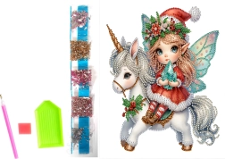 diamantové maľovanie na plátne vianočný elf 23 × 30 cm