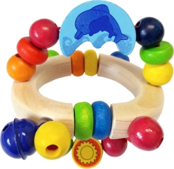 Drevená hrkálka s delfínom