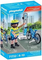 Action Heroes policajná cyklohliadka s e‑bicyklom PLAYMOBIL