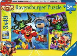 Ravensburger puzzle Power Players 3×49 dielikov