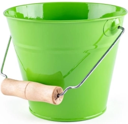 Záhradný vedierko WOODY – zelené kovové