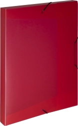 Plastová krabica s gumičkou A4, červená