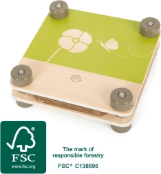 drevený lis na kvety small foot discover