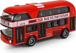 Kovový londýnsky dvojposchodový autobus na spätný chod 9,5 cm