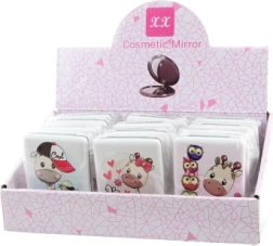 Vreckové zrkadielko s motívom žirafy, 6 druhov