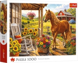 Puzzle Kôň na farme 1000 dielikov