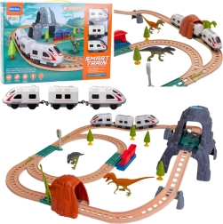 Elektrická vlaková súprava s dinosaurami so svetlami a zvukmi, 76 cm