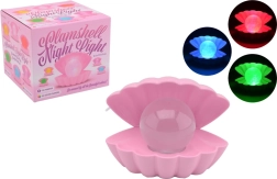 Lampička Mušľa s Perlou meníca farby