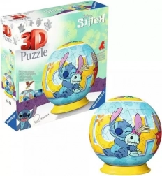 3D puzzle guľa DISNEY Stitch 72 dielikov na podstavci