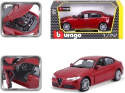 Bburago 1:24 Alfa Romeo Giulia (2016) Metalická červená 18-21080