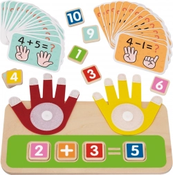 Tooky Toy drevená vzdelávacia hračka pre učenie počítania na prstoch