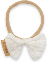 čelenka pre bábätká New Baby biela mušelínová