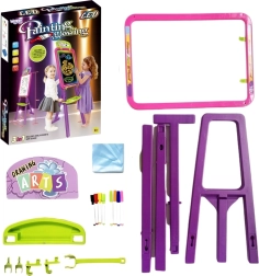 woopie detská tabuľa 3v1 magnetická, suchostierateľná a maľovanie svetlom