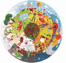 Bigjigs Toys Okrúhle podlahové puzzle Štyri ročné obdobia