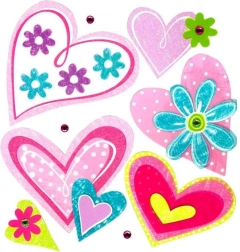 Small Foot Samolepiace Dekorácie na Stenu Srdce