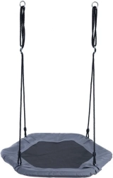 ECOTOYS šesťhranná hojdačka bocianie hniezdo sivá