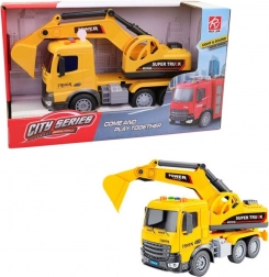 stavebné auto na zotrvačník so svetlom a zvukom, 25 × 8 × 14 cm