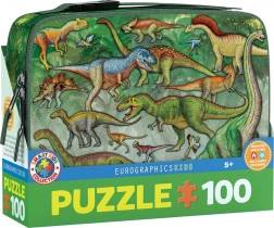 Puzzle v termo desiatovom boxe Dinosaure 100 dielikov EUROGRAPHICS