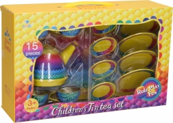 Plechová sada riadu žltá 15ks