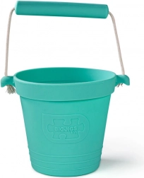 Silikónový plážový vedierko BIGJIGS TOYS – tyrkysový