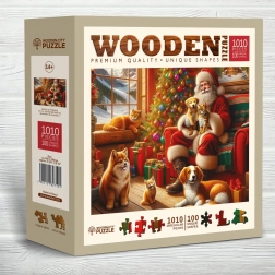 Drevené puzzle Wooden City Santa a priatelia 1010 dielikov