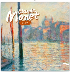 Poznámkový kalendár Claude Monet 2026, 30 x 30 cm