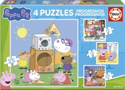 Sada puzzle PRASIATKO PEPPA 4v1 (12, 16, 20, 25 dielikov) EDUCA