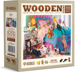 Drevené puzzle WOODEN CITY Nezbedné šteniatka 505 dielikov