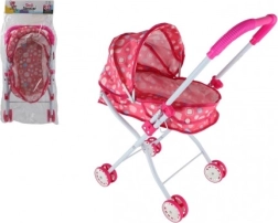 Hlboký kočík pre bábiky – látkový, ľahký a skladací