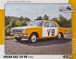 RETRO-AUTA puzzle Volga GAZ 24 VB 40 dielikov
