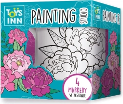 Keramický hrnček na vyfarbovanie s motívom pivónky