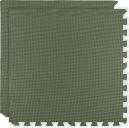 Penená podložka HUMBI 120×60, veľké vodeodolné puzzle, bezpečné, 2 ks, khaki