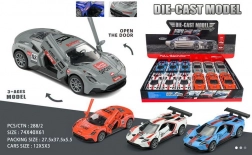 Kovové autíčko na spätné natiahnutie 12 cm