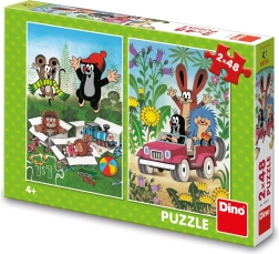 Dino puzzle Krtko – radostné dobrodružstvá 2×48 dielikov