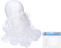 Biele umelé fúzy pre kostým Mikuláša, čarodeja alebo deduška