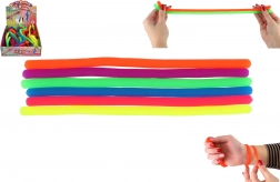 Antistresová naťahovacia silikónová hračka 27 cm, 6 farieb, 60 ks v boxe