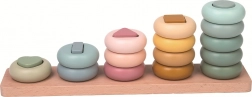 2kids toys drevená nasadzovačka tvarov – pastelová montessori hračka